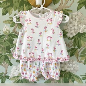 Kissy Kissy Flamingo Two Piece Short Set